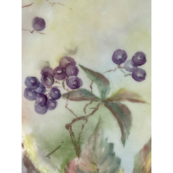 Antique R.C. Malmaison Bavaria Hand Painted Porcelain Plate With Grape Pattern & - Picture 7 of 7